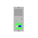 Terminal kart w kasecie rozmównej z jednym przyciskiem wywołania, srebrny,  12C0201A