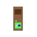 Terminal kart w kasecie rozmównej z jednym przyciskiem wywołania, złoty,  12C0201D